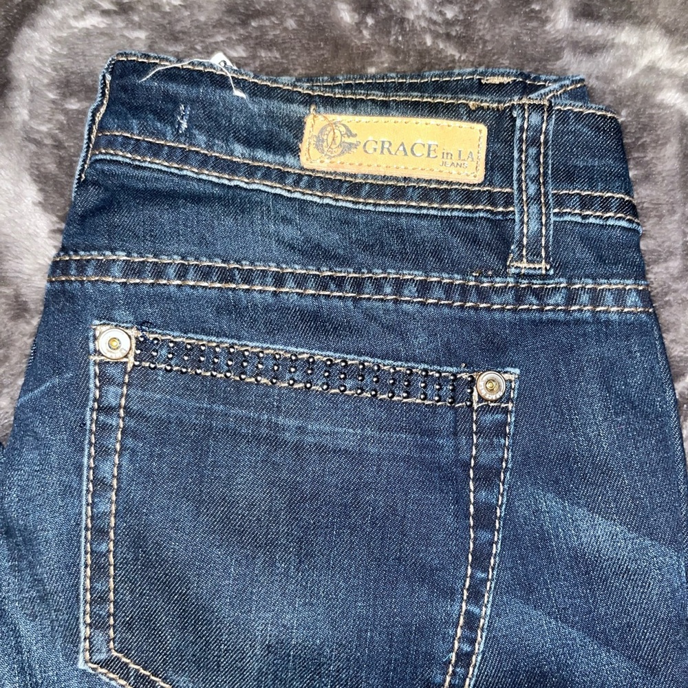 grace in la jeans size 24 studded pockets